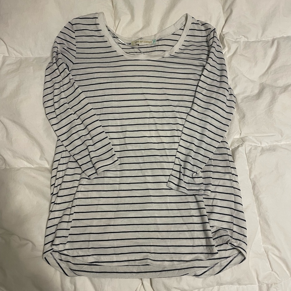 Black & white striped top